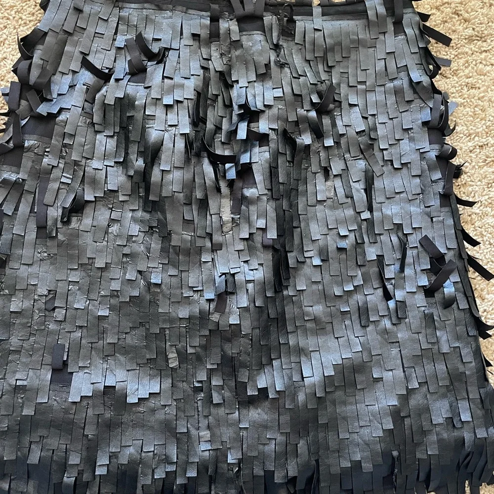 J. McLaughlin- Fun Elegant Black Fringe Skirt ❤️Size 6. See notes !!! - Picture 1 of 11